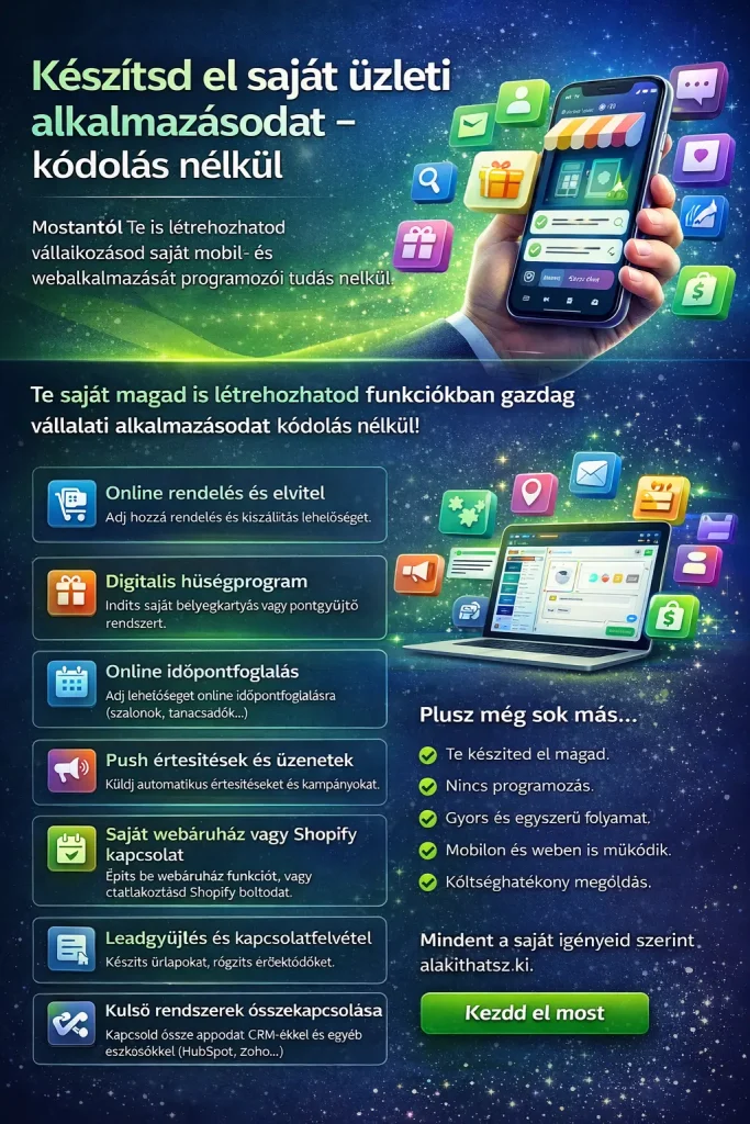 Kódolás nélküli alkalmazásfejlesztés egyszerűen